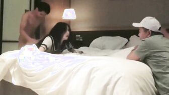 Husband was watching his wife sex with other man and getting orgasm