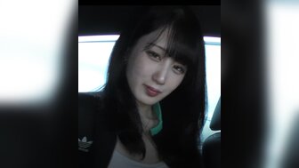 Pretty woman has excellent oral technique and she gives him blowjob in car