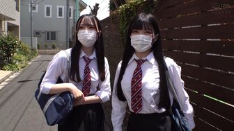 230ORECO529 Threesome with two pretty school girls