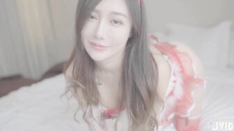 Sexy girlfriend seduction on Christmas