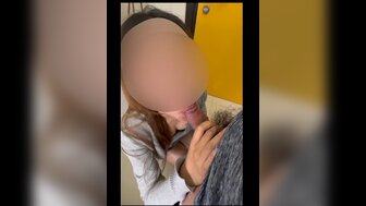 Lewd Hong Kong girls gives her boyfriend blowjob in nursery room in shopping mall