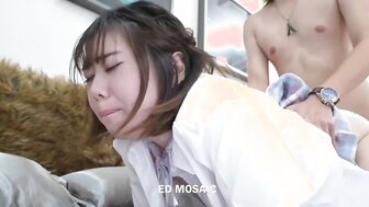 Threesome with Japanese innocent school girl Yui[2]