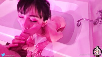 Hot girl gets facial in bathroom before taking bath