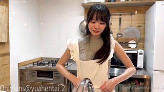 Cute and pretty girl having sex in kitchen