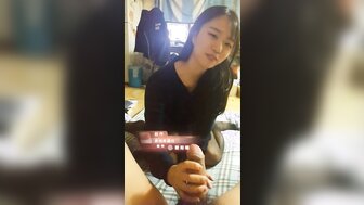 Pure and elegant Korean girl eats and rides on boyfriend's cock