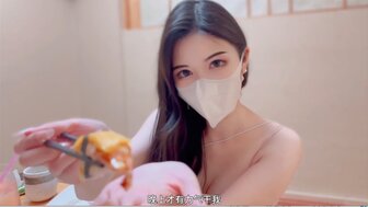 Having meal with sexy beauty and using cock to satisfy her sexual desire