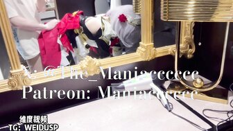 Fucking coser who cos Noelle in Genshin in toilet