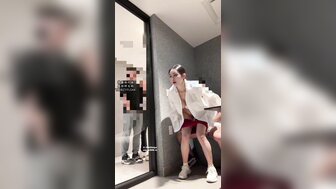 Creampie my sexy girlfriend in shopping mall