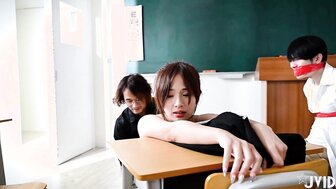 School babe having sex with boyfriend in classroom after class and was caught by their teacher