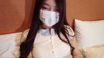 Lewd wife cant satisfy with my cock, I found a deliveryman to fuck her together