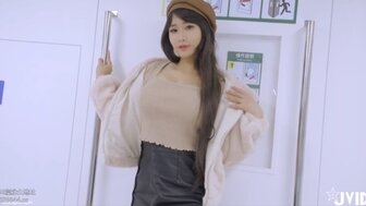 Busty babe was threatened to unload the video to internet if she didn't fuck on train