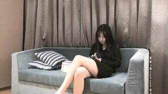 Pretty legs girl who has tight pussy but too nervous