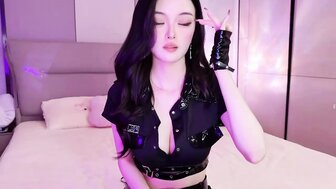 A beautiful, slutty woman with large breasts and her boyfriend engages in highly promiscuous role-playing