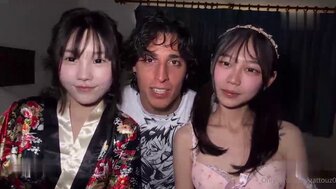 A handsome, virile man can have any woman he wants—engaging in a steamy threesome with two beautiful girls.