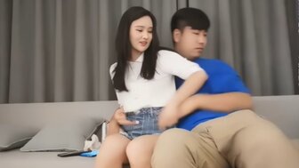 Busty woman got doggy fucked hardly and moaned horny