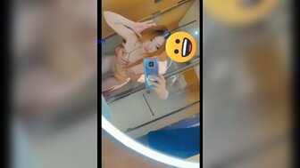 Pretty girl selfie her horny face during sex