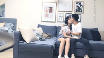 Hookup a long legs girl and hard fucking on sofa